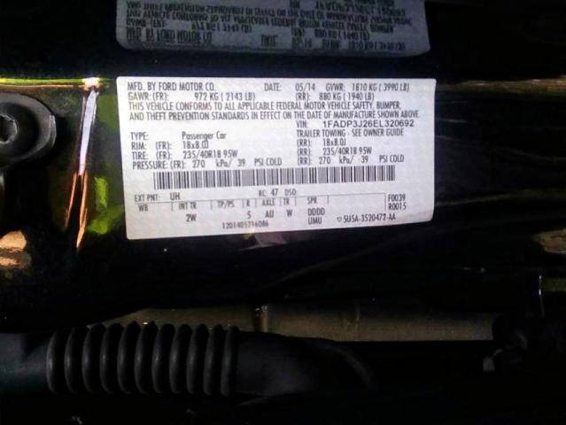Photo 10 from auction – 2014 FORD FOCUS TITA with VIN 1FADP3J26EL320692