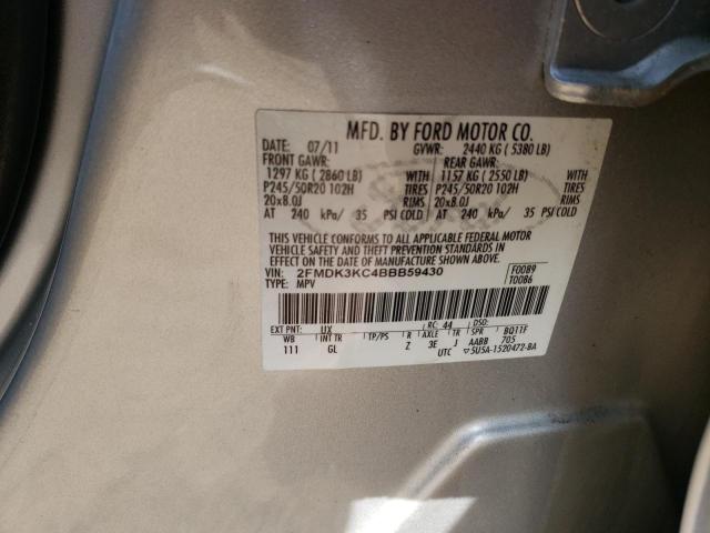 Photo 10 from auction – 2011 FORD EDGE LIMIT with VIN 2FMDK3KC4BBB59430