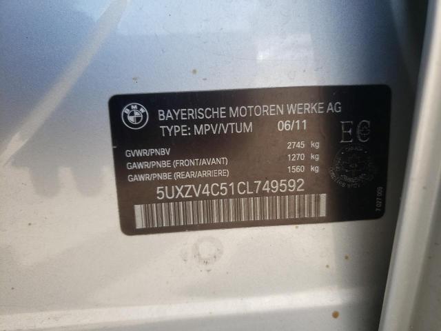 Photo 10 from auction – 2012 BMW X5 XDRIVE3 with VIN 5UXZV4C51CL749592