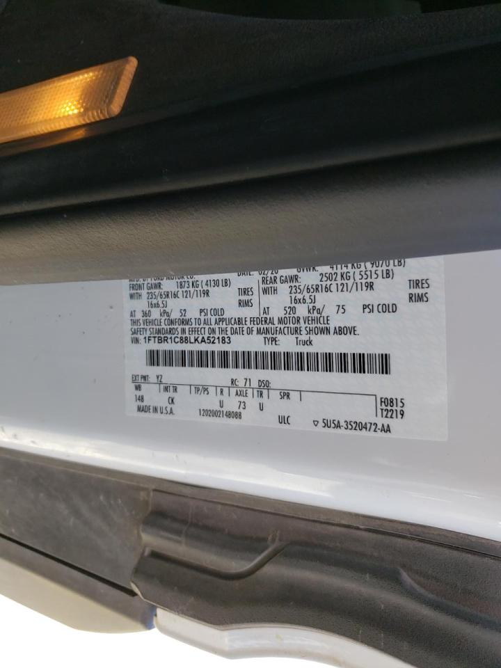 Photo 10 from auction – 2020 FORD TRANSIT T- with VIN 1FTBR1C88LKA52183