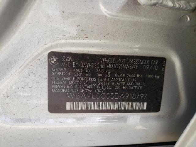 Photo 10 from auction – 2011 BMW 335 XI with VIN WBAPL5C55BA918797