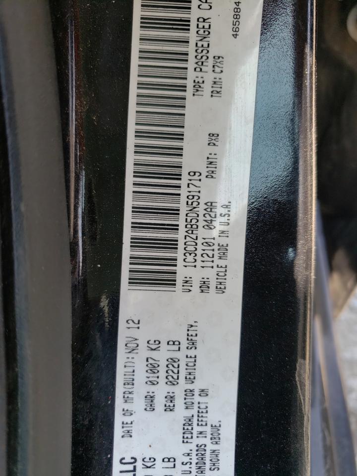 Photo 10 from auction – 2013 DODGE AVENGER SE with VIN 1C3CDZAB5DN591719