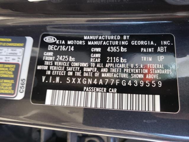 Photo 10 from auction – 2015 KIA OPTIMA EX with VIN 5XXGN4A77FG439559