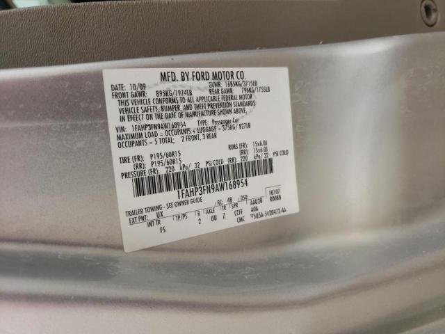 Photo 10 from auction – 2010 FORD FOCUS SE with VIN 1FAHP3FN9AW168954