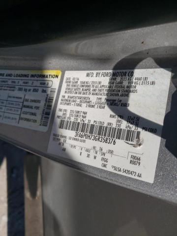 Photo 10 from auction – 2016 FORD FUSION SE with VIN 3FA6P0H73GR358376