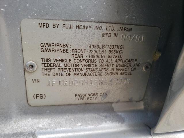 Photo 10 from auction – 2002 SUBARU IMPREZA WR with VIN JF1GD29612H517274