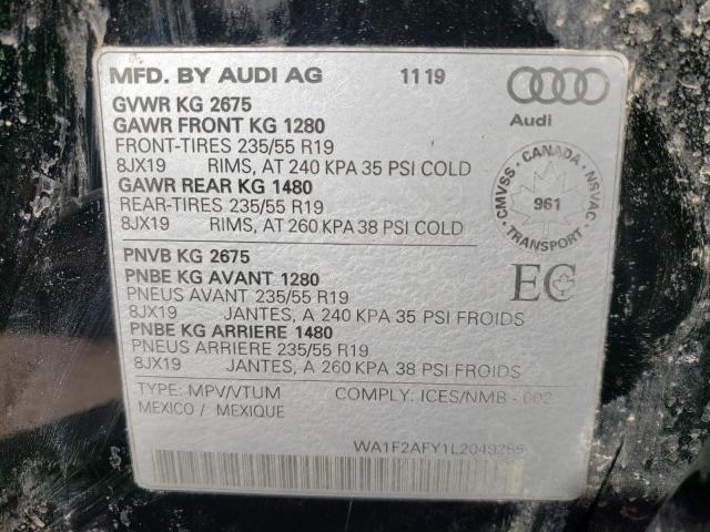 Photo 10 from auction – 2020 AUDI Q5 E PREST with VIN WA1F2AFY1L2049265