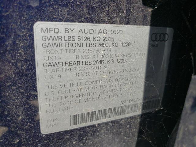 Photo 10 from auction – 2021 AUDI Q3 PREMIUM with VIN WA1DECF3XM1024631