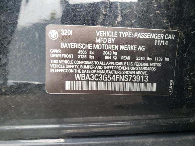 Photo 10 from auction – 2015 BMW 320 I XDRI with VIN WBA3C3G54FNS73913