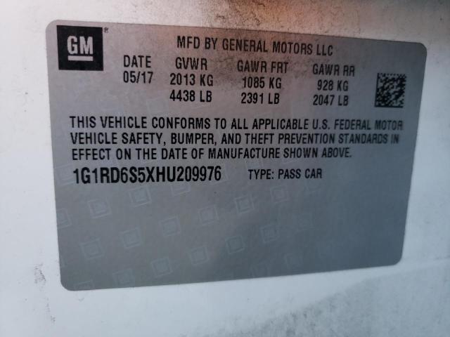 Photo 10 from auction – 2017 CHEVROLET VOLT PREMI with VIN 1G1RD6S5XHU209976