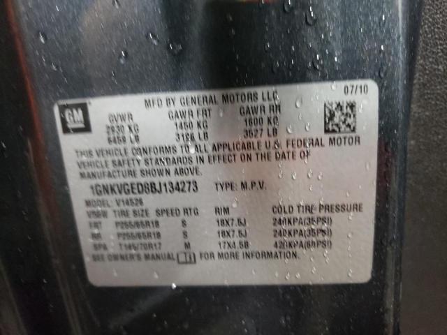 Photo 10 from auction – 2011 CHEVROLET TRAVERSE L with VIN 1GNKVGED8BJ134273