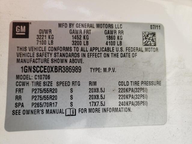 Photo 10 from auction – 2011 CHEVROLET TAHOE C150 with VIN 1GNSCCE0XBR386989