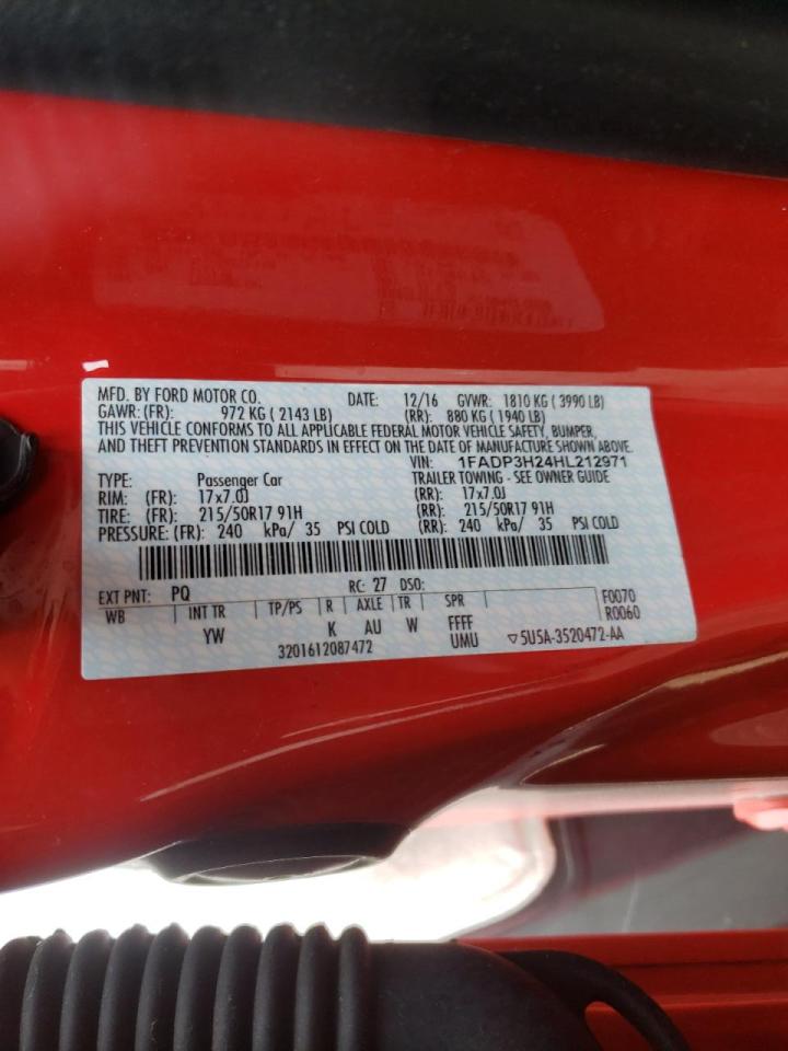 Photo 10 from auction – 2017 FORD FOCUS SEL with VIN 1FADP3H24HL212971