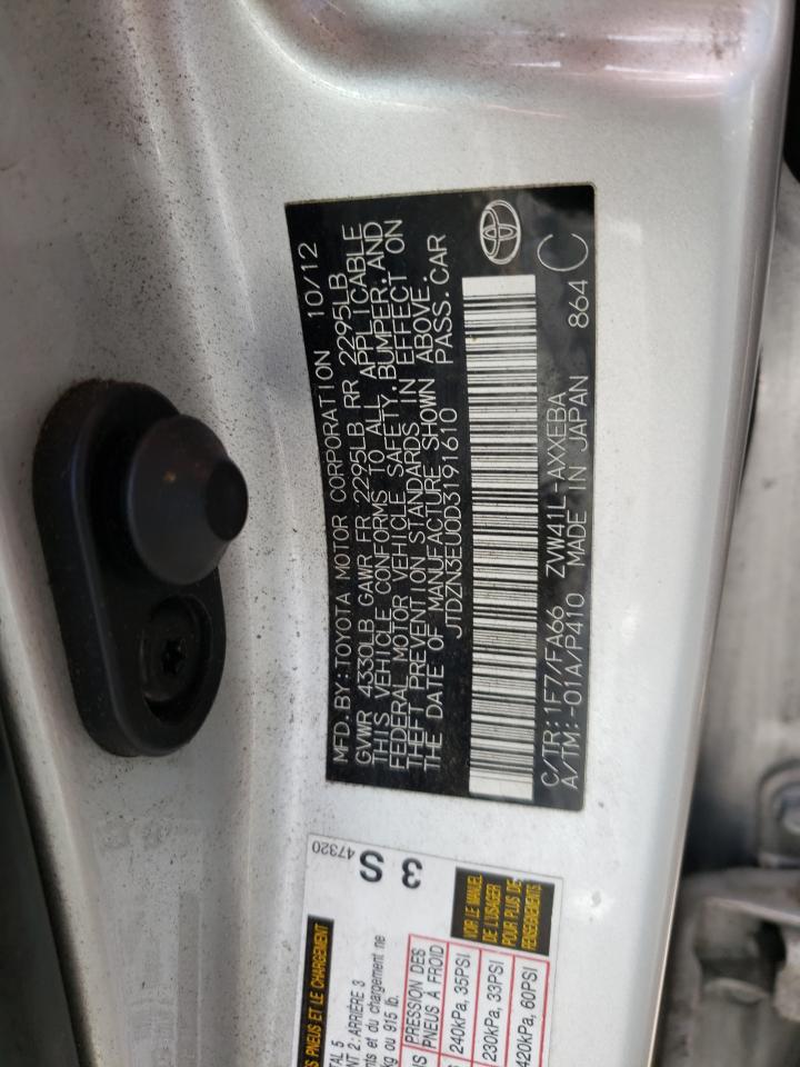 Photo 10 from auction – 2013 TOYOTA PRIUS V with VIN JTDZN3EU0D3191610