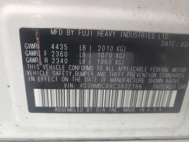 Photo 10 from auction – 2012 SUBARU LEGACY 2.5 with VIN 4S3BMBC66C3032186