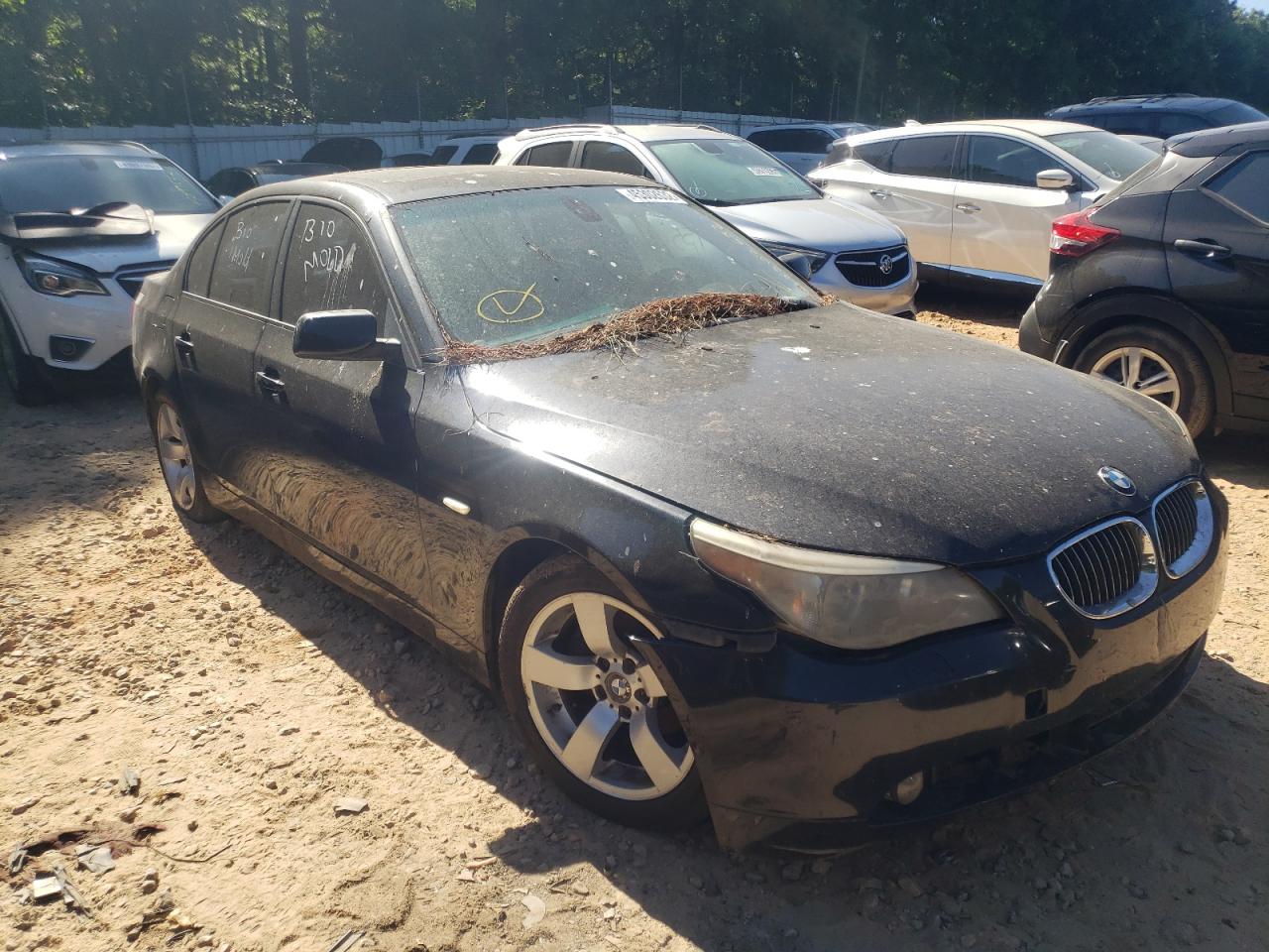 BMW 525 I 2007 with VIN WBANE53557CY06921 - Photo from auction