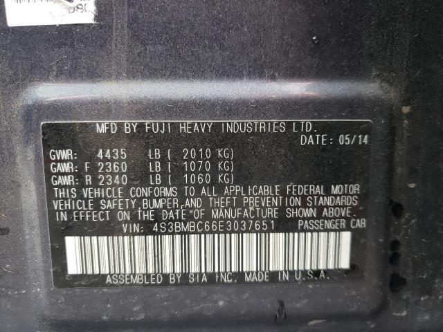 Photo 10 from auction – 2014 SUBARU LEGACY 2.5 with VIN 4S3BMBC66E3037651