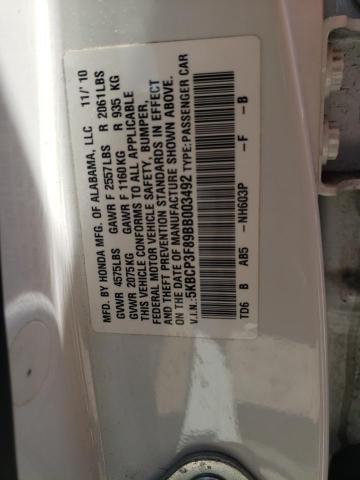 Photo 10 from auction – 2011 HONDA ACCORD EXL with VIN 5KBCP3F89BB003492
