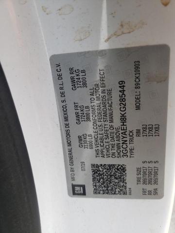 Photo 10 from auction – 2019 CHEVROLET SILVERADO with VIN 3GCNYAEH8KG285449