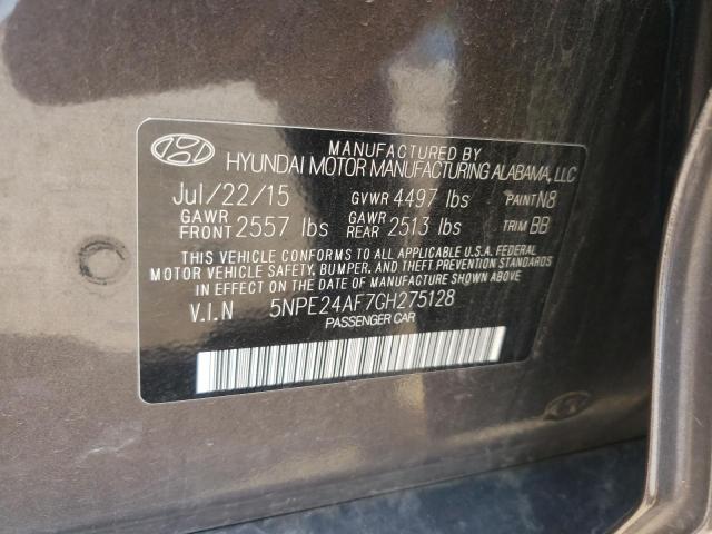 Photo 10 from auction – 2016 HYUNDAI SONATA SE with VIN 5NPE24AF7GH275128