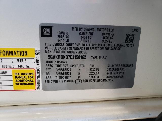 Photo 10 from auction – 2013 BUICK ENCLAVE with VIN 5GAKRDKD7DJ150162