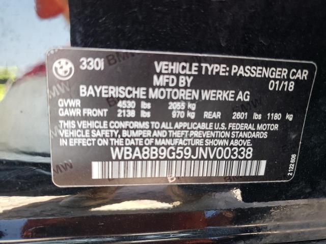 Photo 10 from auction – 2018 BMW 330 I with VIN WBA8B9G59JNV00338