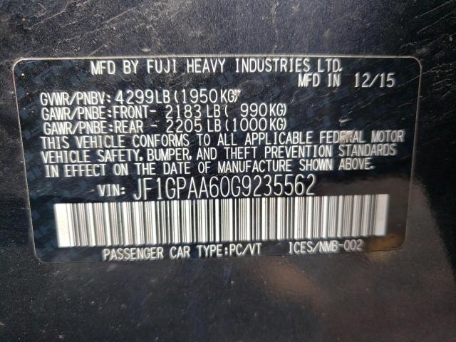 Photo 10 from auction – 2016 SUBARU IMPREZA with VIN JF1GPAA60G9235562