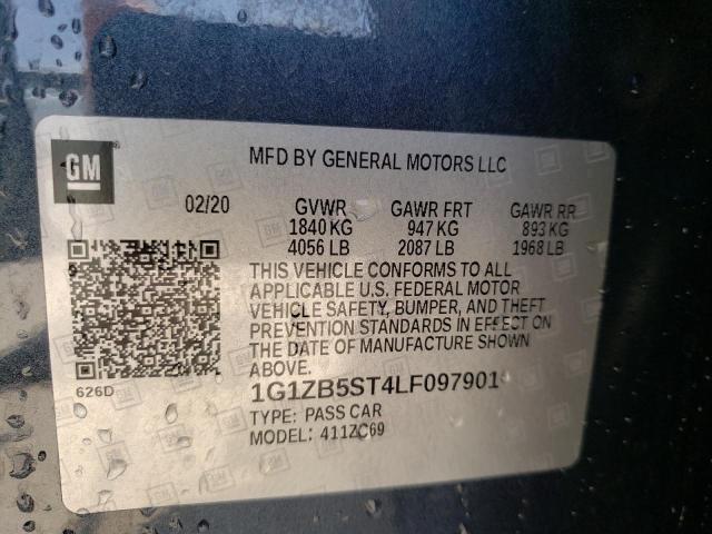 Photo 10 from auction – 2020 CHEVROLET MALIBU LS with VIN 1G1ZB5ST4LF097901