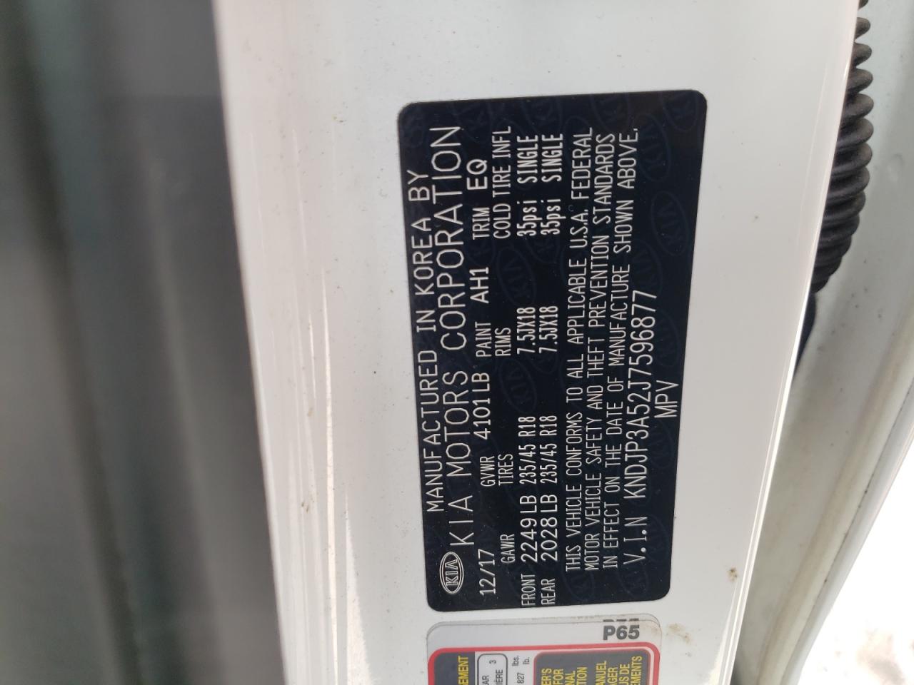 Photo 10 from auction – 2018 KIA SOUL + with VIN KNDJP3A52J7596877
