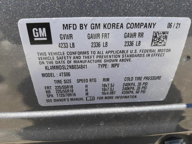 Photo 10 from auction – 2022 BUICK ENCORE GX with VIN KL4MMDSL2NB034841
