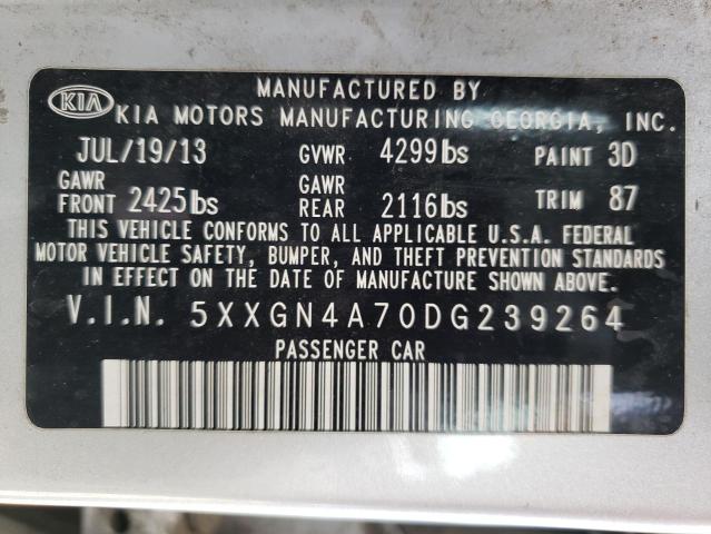 Photo 10 from auction – 2013 KIA OPTIMA EX with VIN 5XXGN4A70DG239264