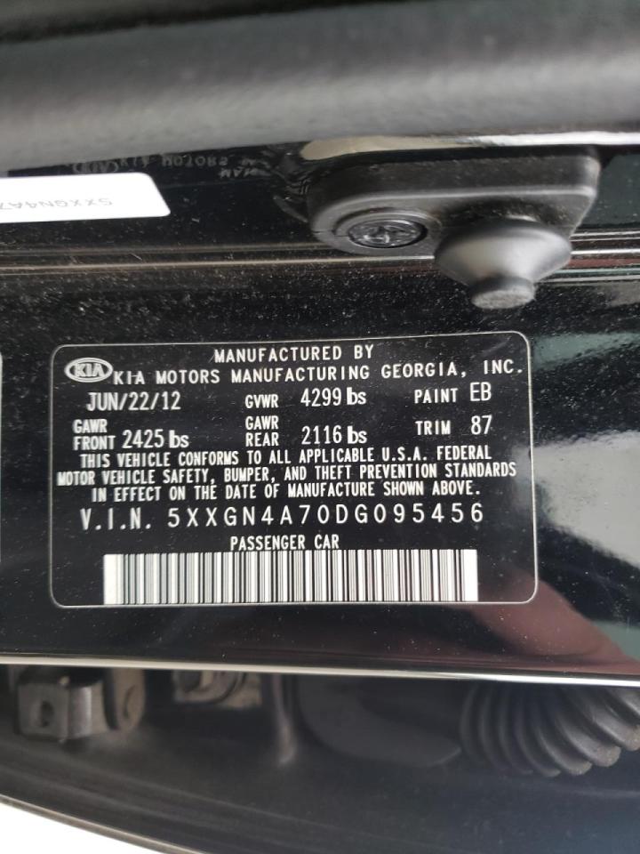 Photo 10 from auction – 2013 KIA OPTIMA EX with VIN 5XXGN4A70DG095456