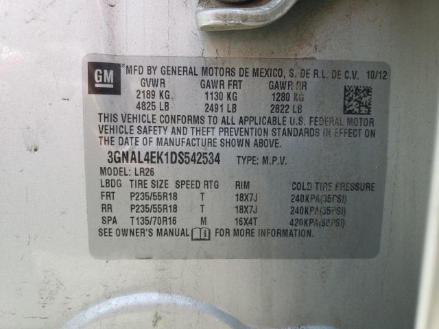 Photo 10 from auction – 2013 CHEVROLET CAPTIVA LT with VIN 3GNAL4EK1DS542534