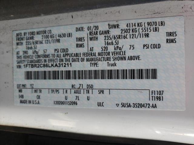 Photo 10 from auction – 2020 FORD TRANSIT T- with VIN 1FTBR2C86LKA31211