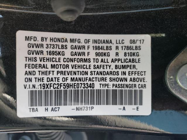 Photo 10 from auction – 2017 HONDA CIVIC LX with VIN 19XFC2F59HE073340
