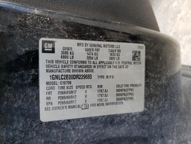 CHEVROLET TAHOE POLI 2013 with VIN 1GNLC2E00DR229683 - Photo from auction