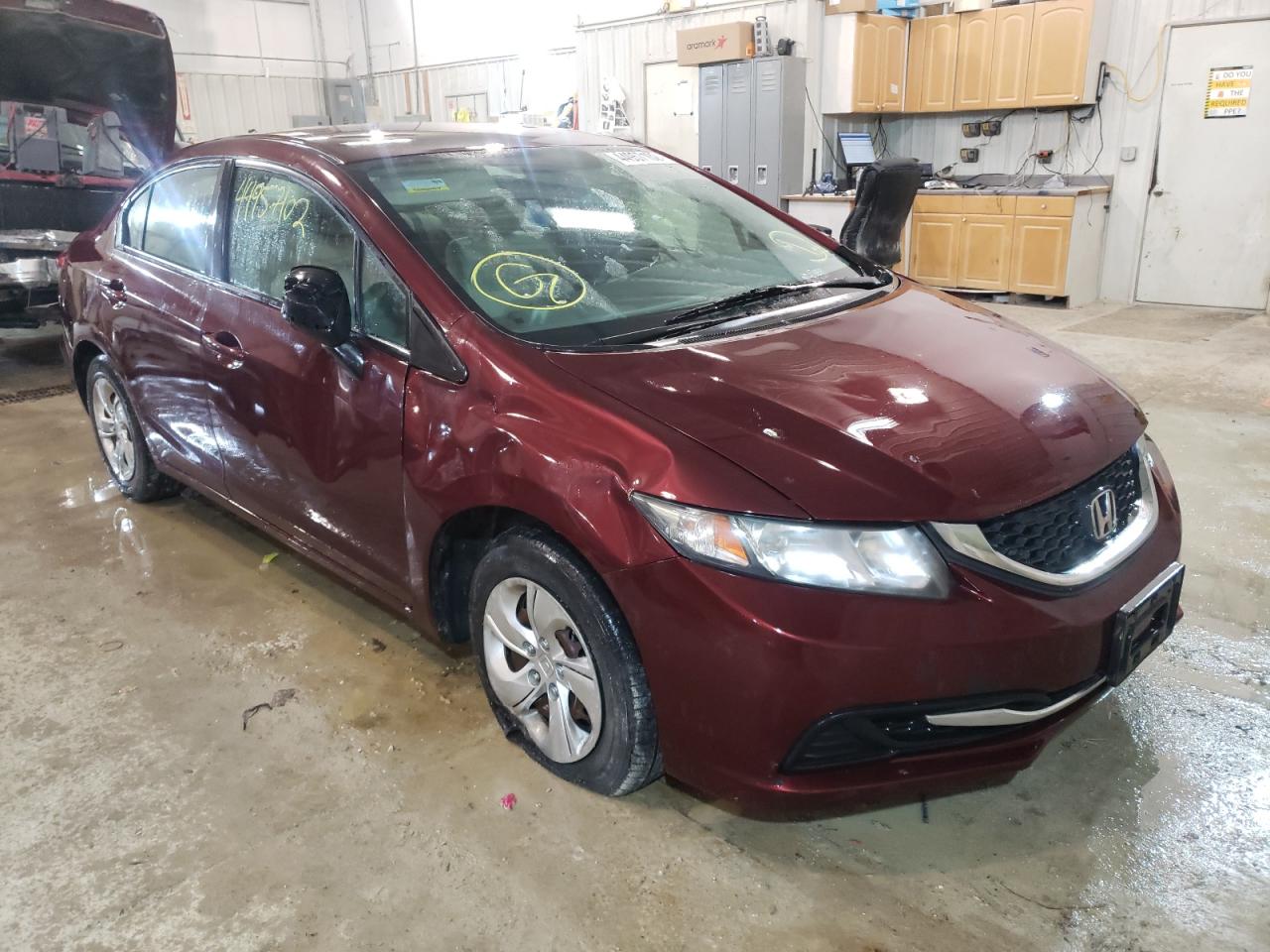 Photo 1 from auction – 2013 HONDA CIVIC LX with VIN 19XFB2F52DE043447