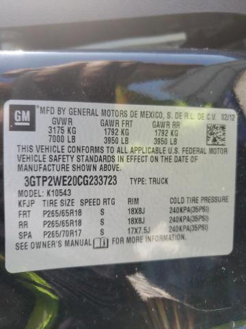 Photo 10 from auction – 2012 GMC SIERRA K15 with VIN 3GTP2WE20CG233723