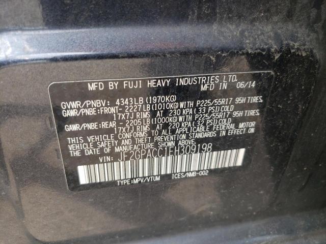 Photo 10 from auction – 2014 SUBARU XV CROSSTR with VIN JF2GPACC1EH309198