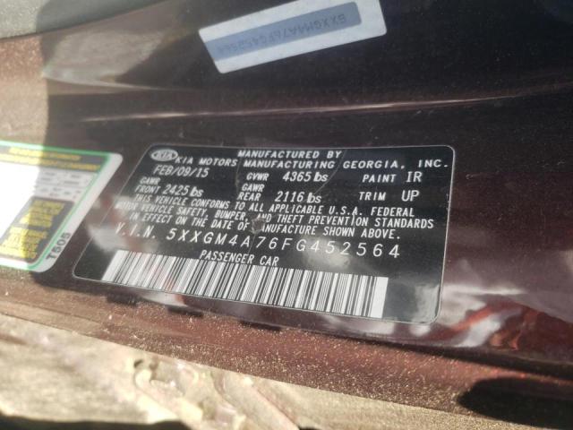 Photo 10 from auction – 2015 KIA OPTIMA LX with VIN 5XXGM4A76FG452564