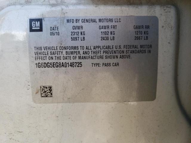 Photo 10 from auction – 2010 CADILLAC CTS LUXURY with VIN 1G6DG5EG8A0148725