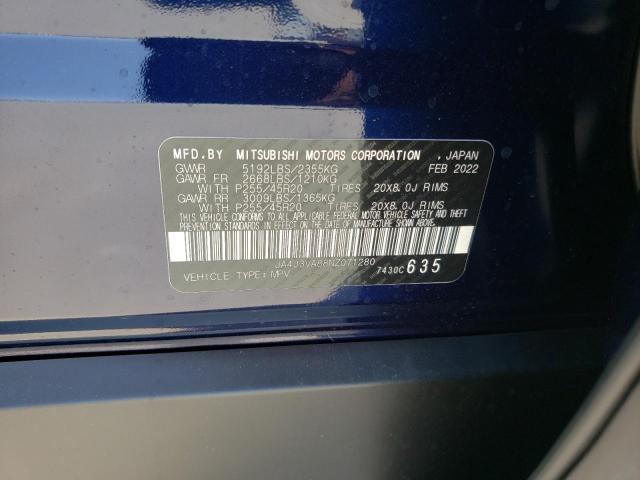 Photo 10 from auction – 2022 MITSUBISHI OUTLANDER with VIN JA4J3VA88NZ071280