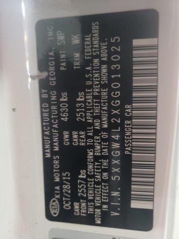 Photo 10 from auction – 2016 KIA OPTIMA SX with VIN 5XXGW4L2XGG013025