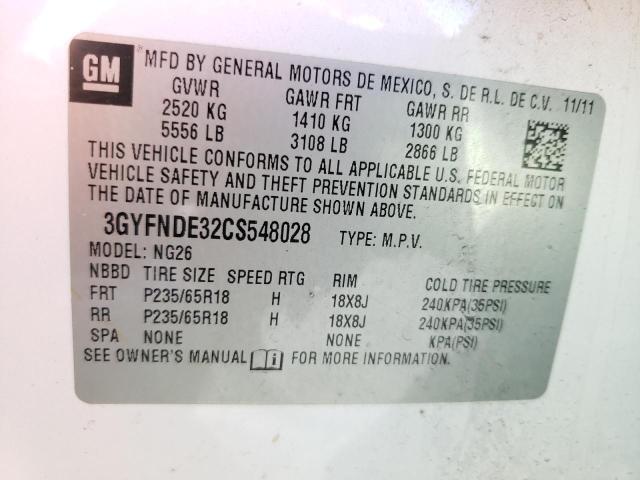 Photo 10 from auction – 2012 CADILLAC SRX LUXURY with VIN 3GYFNDE32CS548028