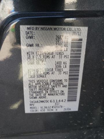 Photo 10 from auction – 2013 NISSAN PATHFINDER with VIN 5N1AR2MM2DC611442