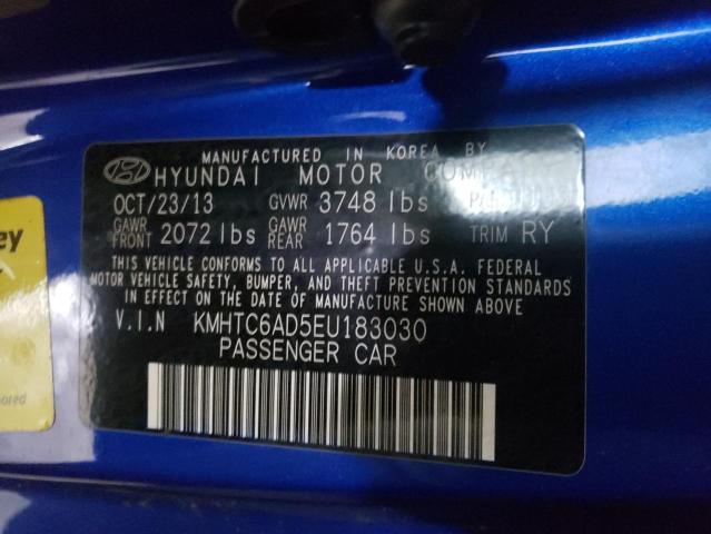 Photo 10 from auction – 2014 HYUNDAI VELOSTER with VIN KMHTC6AD5EU183030