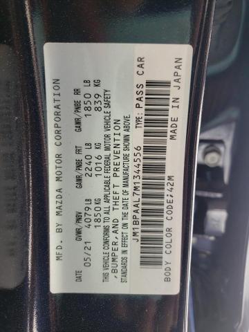 Photo 10 from auction – 2021 MAZDA 3 with VIN JM1BPAAL7M1344556