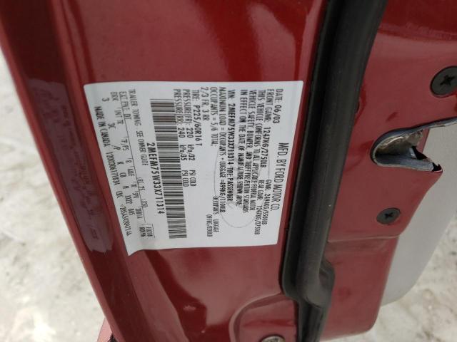 Photo 10 from auction – 2003 MERCURY GRAND MARQ with VIN 2MEFM75W33X711314