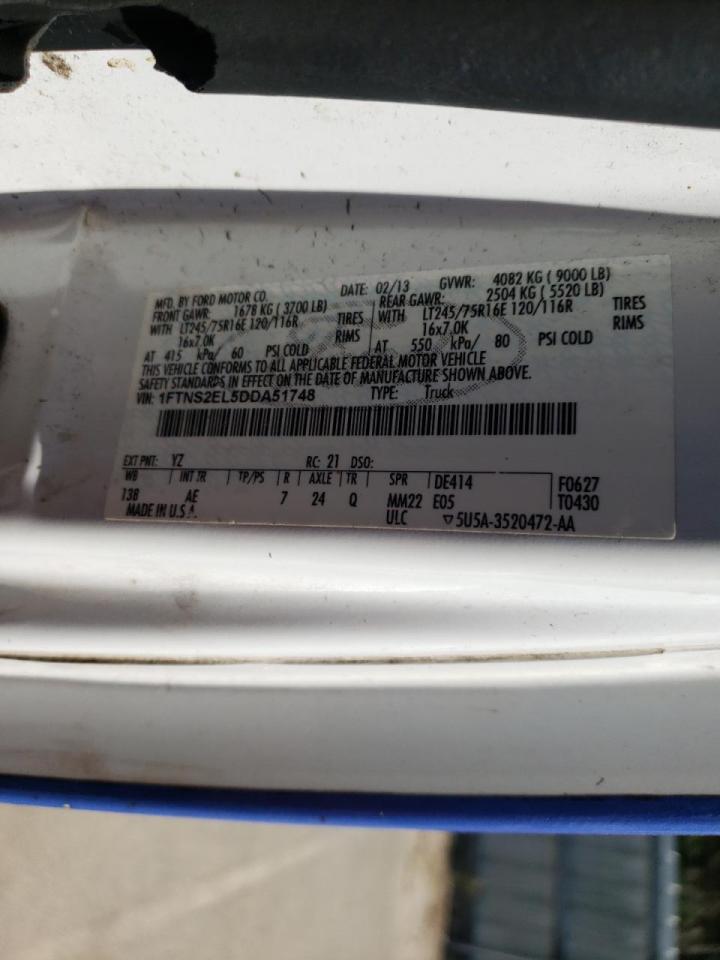 Photo 10 from auction – 2013 FORD ECONOLINE with VIN 1FTNS2EL5DDA51748