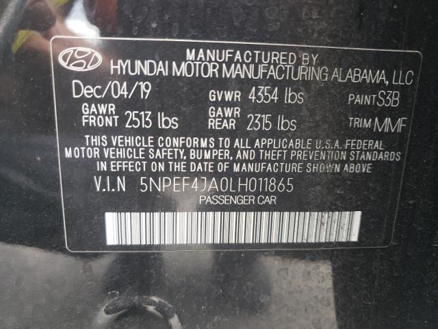 Photo 10 from auction – 2020 HYUNDAI SONATA with VIN 5NPEF4JA0LH011865